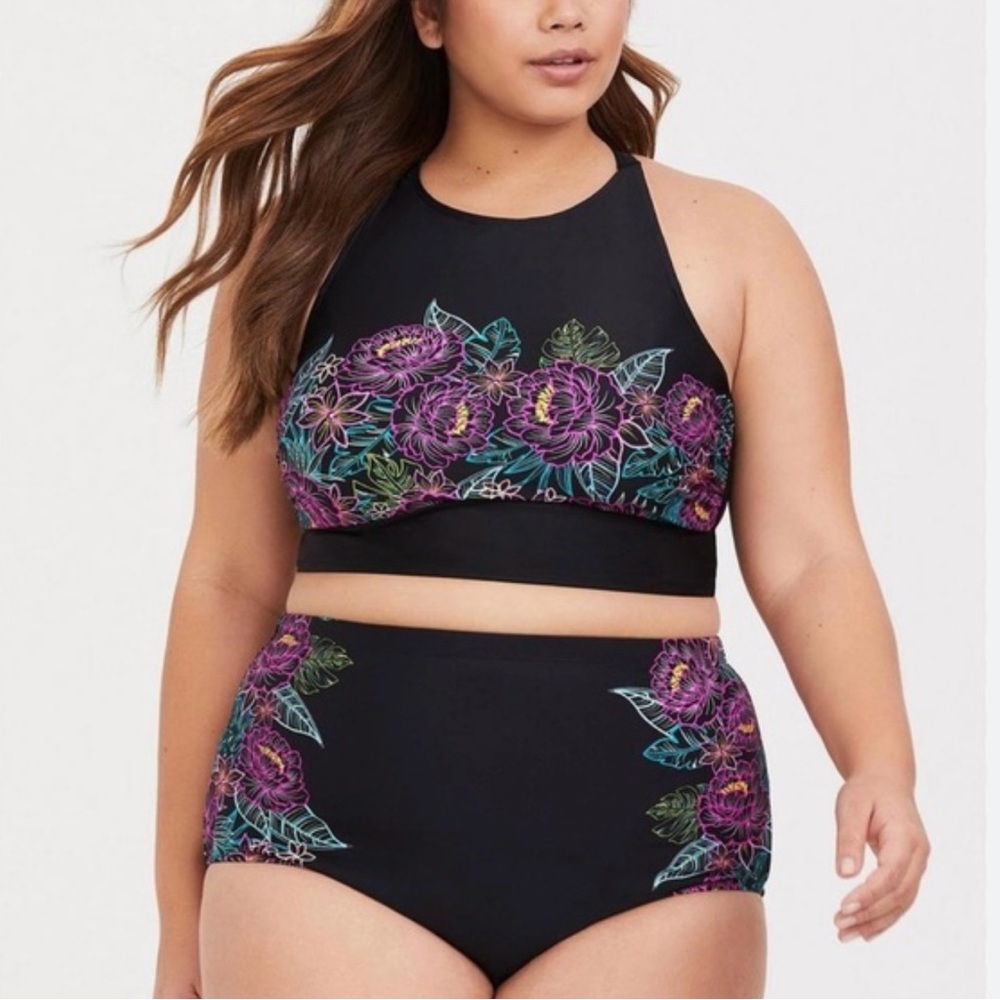2 Piece High Rise Swim Suit